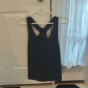 Pixley Black and White Polka Dot Tank Top